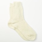 Носки детские шерстяные Рубчик, цвет белый, размер 22 - Фото 1