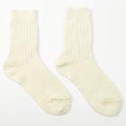 Носки детские шерстяные Рубчик, цвет белый, размер 22 - Фото 2