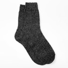 Носки детские шерстяные Рубчик цвет тёмно-серый, размер 20 - Фото 2