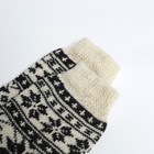 Получулки женские шерстяные «Снежинка», цвет белый, размер 23 - фото 10995773