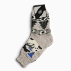 Носки мужские шерстяные «Снеговик», цвет серый, размер 25 - Фото 3