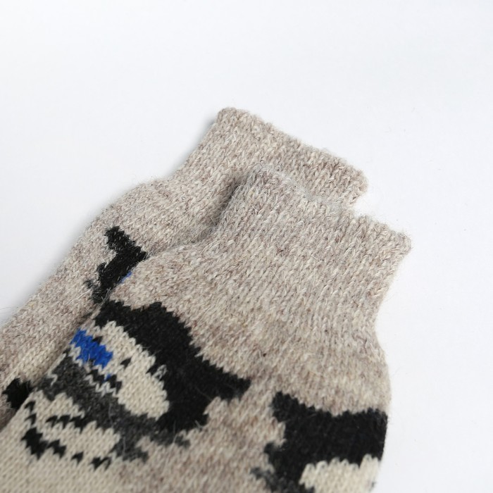 Носки мужские шерстяные «Снеговик», цвет серый, размер 29