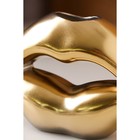 Ваза керамическая "Губы", настольная, золотая, 10 см - Фото 5