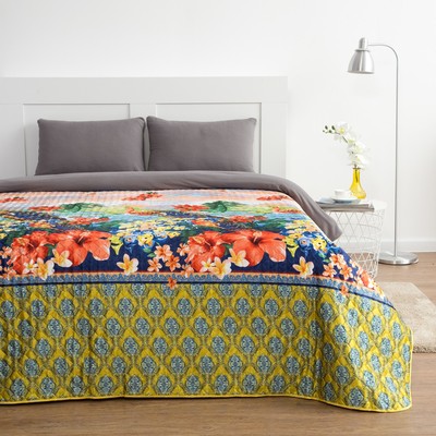 Покрывало "Этель" шёлк 2 сп. Райский сад 180х220 см, искусственный шёлк 100% п/э