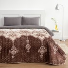 Покрывало "Этель" шёлк евро макси Восточный узор 220х240 см, искусственный шёлк 100% п/э - Фото 1