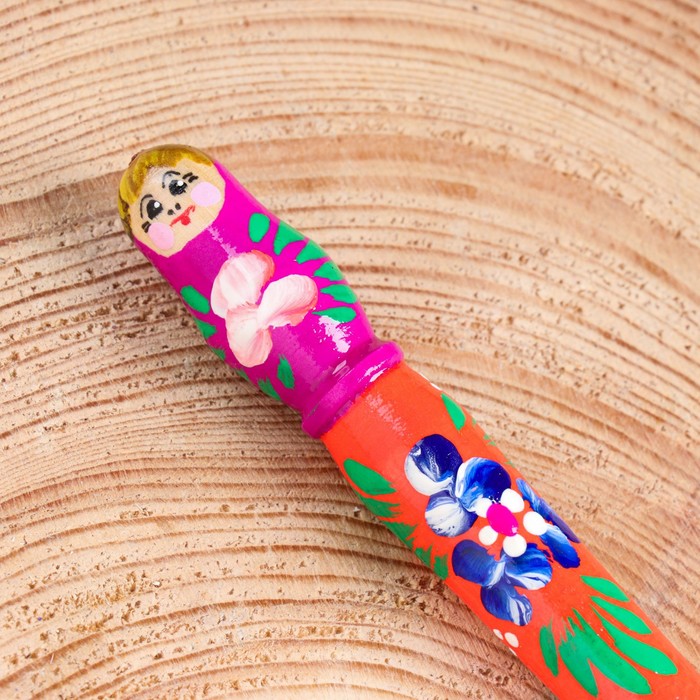 Ручка «Матрёшка», 1,5х16 см, микс - фото 1899614801