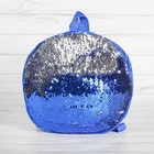 Мягкий рюкзак «Хамелеон», круглый, цвет сине-серебряный - Фото 1