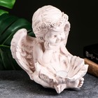 Фигура-подсвечник гипс «Ангел с кувшинкой», 23×23×27 см, состаренный - Фото 1