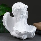 Фигурка- подсвечник на 1 свечу «Ангел с кувшинкой», 23×23×27 см, белый - Фото 1