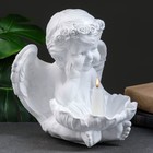 Фигурка- подсвечник на 1 свечу «Ангел с кувшинкой», 23×23×27 см, белый - Фото 3