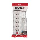 Удлинитель RUKA, 6 розеток, 2 м, 6 А, с з/к, с выключателем, 32.74.611.0402, - Фото 2