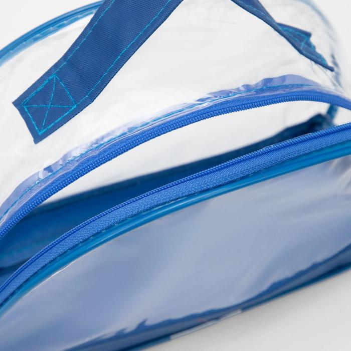 Косметичка на молнии, цвет голубой/прозрачный 16977