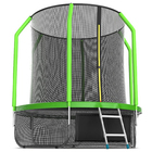 Батут EVO JUMP Cosmo 6 ft, d=183 см, с внутренней сеткой, нижней сеткой и лестницей, зелёный - Фото 3