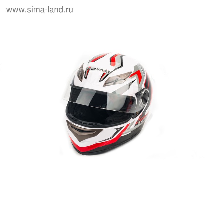 Шлем PHANTOM 825 #4, размер XL, бело-красный - Фото 1