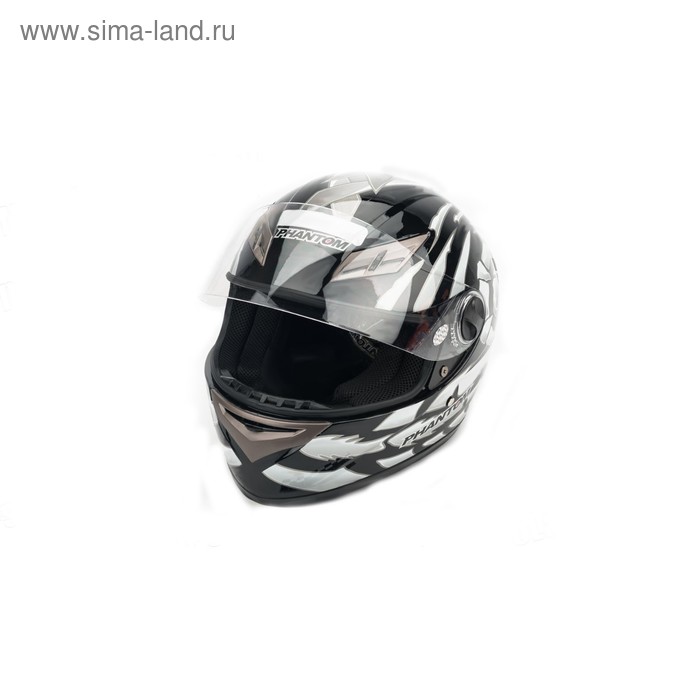 Шлем PHANTOM 825 #1, размер XL, черный, белый - Фото 1