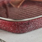 Сковорода-гриль литая «Рубин», 24×3,5 см, стеклянная крышка, съёмная ручка, антипригарное покрытие, индукция, цвет бордовый - Фото 6