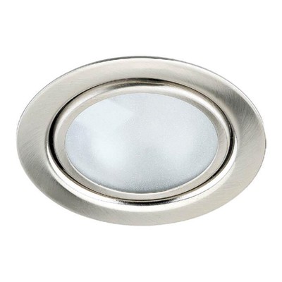 Встраиваемый светильник Novotech, 20 Вт, G4, 12 В, 55x55 мм, d=55 мм, цвет серебро