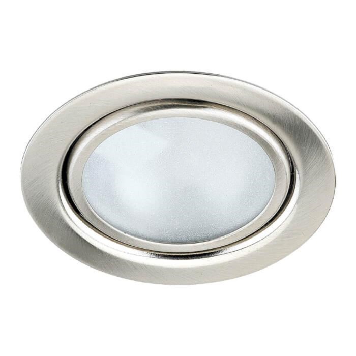 Встраиваемый светильник Novotech, 20 Вт, G4, 12 В, 55x55 мм, d=55 мм, цвет серебро - Фото 1