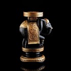 Статуэтка-подставка декоративная "Слон индийский", золотистая, гипс, 22х17х34 см - Фото 1