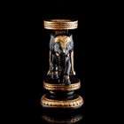 Статуэтка-подставка декоративная "Слон индийский", золотистая, гипс, 22х17х34 см - Фото 5