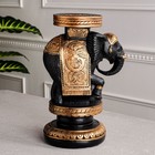 Статуэтка-подставка декоративная "Слон индийский", золотистая, гипс, 22х17х34 см - Фото 2