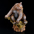 Статуэтка "Медведь на ветке", бронзовый цвет, гипс, 16х21х32 см - Фото 5