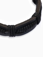 Браслет кожаный «Переплетение», чёрный, d=7 см 3445963