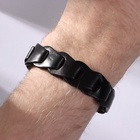 Браслет мужской «Викинг» плетение, цвет чёрный с чернёным серебром, 21 см - Фото 4