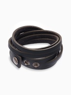 Браслет кожаный «Резной», чёрный с чернёным серебром, 44 см - Фото 3