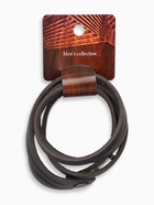 Браслет кожаный «Резной», чёрный с чернёным серебром, 44 см - Фото 8