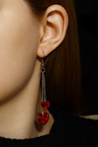 Серьги из стекла «Яркий день» сердце, миксы - Фото 2