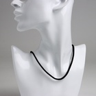 Шнурок бархатный, 45 см с удлинителем, цвет чёрный (комплект 10 шт) - фото 35229735