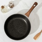 Сковорода Granit Ultra original, d=26 см, пластиковая ручка, антипригарное покрытие, цвет чёрный - Фото 2