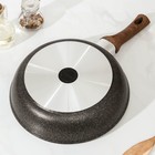 Сковорода KUKMARA Granit Ultra original, d=26 см, пластиковая ручка, антипригарное покрытие, алюминий, чёрная - Фото 3
