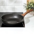 Сковорода KUKMARA Granit Ultra original, d=26 см, пластиковая ручка, антипригарное покрытие, алюминий, чёрная - Фото 6