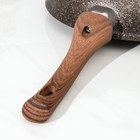 Сковорода KUKMARA Granit Ultra original, d=24 см, пластиковая ручка, антипригарное покрытие, алюминий, коричневая - Фото 5