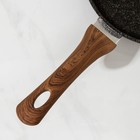 Сковорода KUKMARA Granit Ultra original, d=22 см, пластиковая ручка, антипригарное покрытие, алюминий, тёмно-коричневая - Фото 4