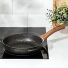Сковорода KUKMARA Granit Ultra original, d=22 см, пластиковая ручка, антипригарное покрытие, алюминий, тёмно-коричневая - Фото 6