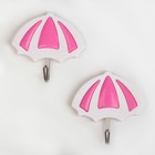 Крючки самоклеящиеся «Зонтик», 2 шт, цвет МИКС - Фото 2