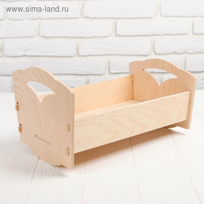 Мебель деревянная для куклы "Кроватка-качалка" (большая)   01904 - Фото 1