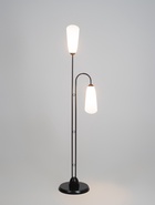 Торшер напольный BayerLux «Симпл», 2×15 Вт, E27, черный, 37×28×154 см - Фото 2