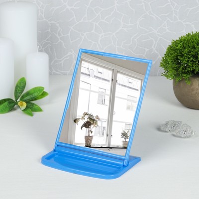 Зеркало на подставке, с рамкой под фото, зеркальная поверхность 11,5 × 14,5 см, МИКС