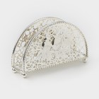 Салфетница декоративная «Птицы», 14×4.5×8.5 см, серебристая - Фото 2