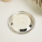 Набор блюдец «Серебро», 14×10×12 см, с подставкой, 6 шт, цвет серебряный - Фото 4