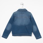 Джинсовая куртка для девочки  GKS-7, рост 128 см, цвет синий - Фото 4