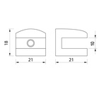 Полкодержатель P108GP, 21х21х18 мм, 4 шт в наборе, цвет золото - фото 809403545