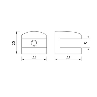 Полкодержатель P110GP, 22×23×20 мм, 4 шт. в наборе, цвет золото