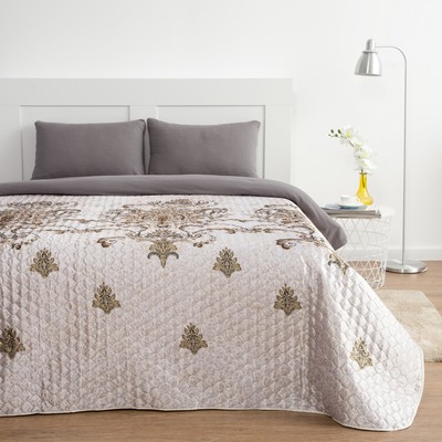 Покрывало "Этель" шёлк 1,5 сп. Королевский узор 150х220 см, искусственный шёлк 100% п/э