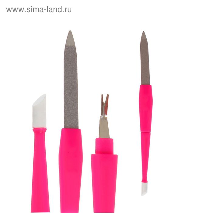 Пилка-триммер-пушер для ногтей, разборная, 17 см, цвет МИКС - Фото 1