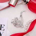 Брошь «Ящерица» токи, цвет красный в серебре - Фото 2